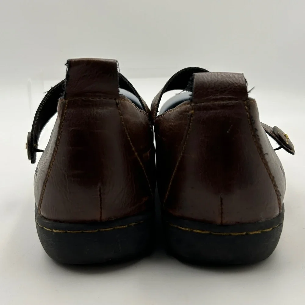 b.o.c. Born Concept Mary Jane Flats Womens 9.5 Brown Faux Leather Gorp Comfort